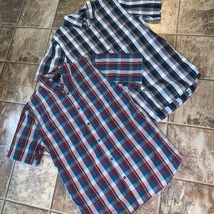 Men’s Fox Racing button down plaid shirts medium